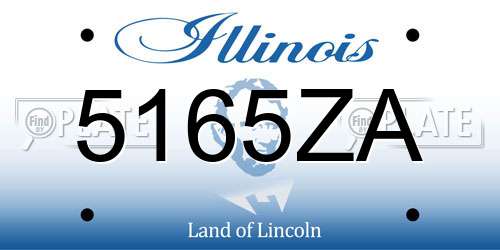 5165ZA Illinois License Plate