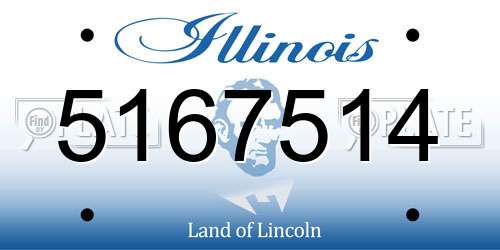 5167514 Illinois License Plate