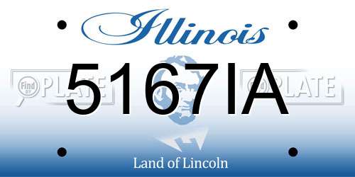 5167IA Illinois License Plate