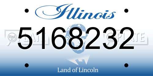 5168232 Illinois License Plate