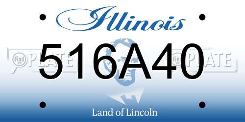 516A40 Illinois License Plate