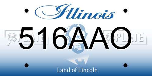 516AAO Illinois License Plate