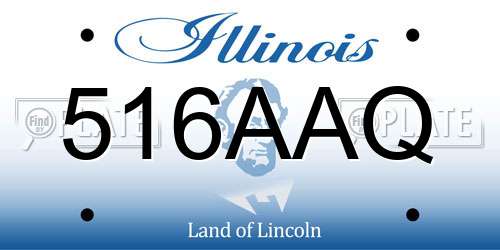 516AAQ Illinois License Plate