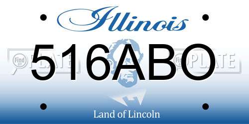 516ABO Illinois License Plate