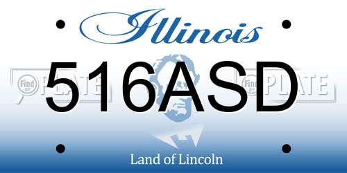 516ASD Illinois License Plate