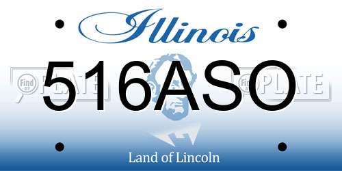 516ASO Illinois License Plate