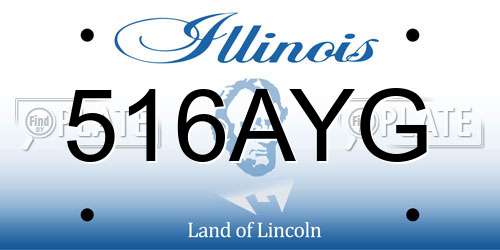 516AYG Illinois License Plate