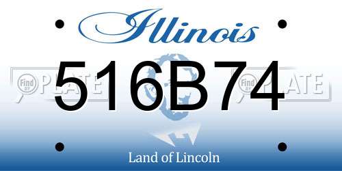 516B74 Illinois License Plate