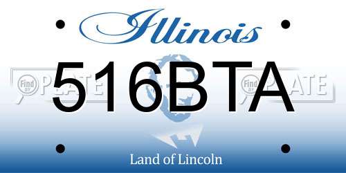 516BTA Illinois License Plate
