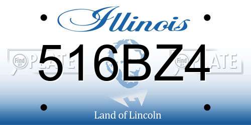 516BZ4 Illinois License Plate