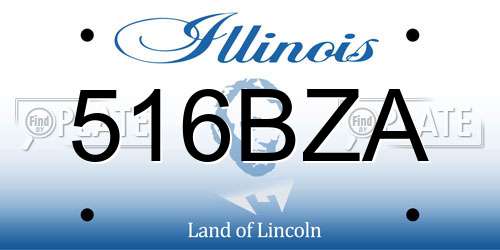 516BZA Illinois License Plate