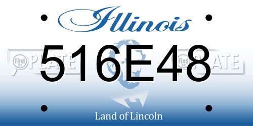 516E48 Illinois License Plate