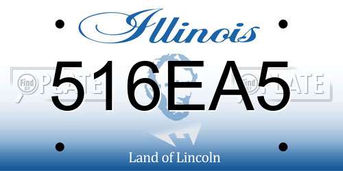 516EA5 Illinois License Plate