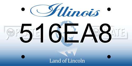 516EA8 Illinois License Plate