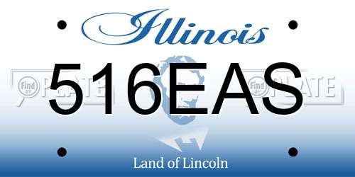 516EAS Illinois License Plate
