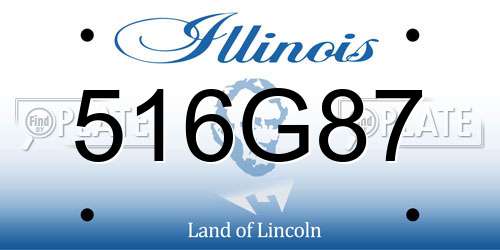 516G87 Illinois License Plate