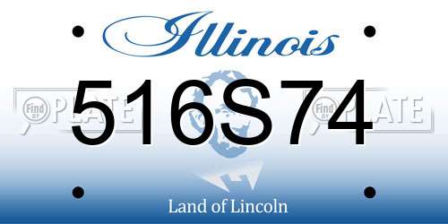 516S74 Illinois License Plate