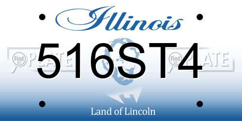 516ST4 Illinois License Plate
