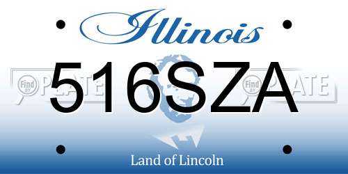 516SZA Illinois License Plate