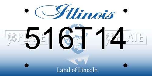 516T14 Illinois License Plate