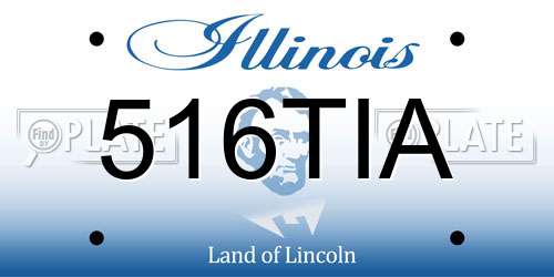 516TIA Illinois License Plate