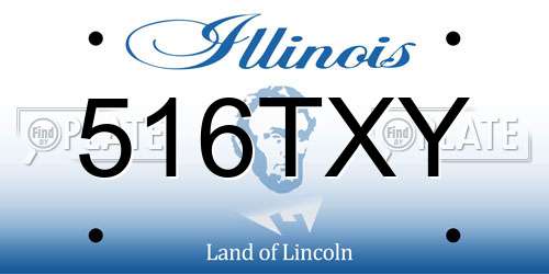 516TXY Illinois License Plate