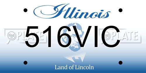 516VIC Illinois License Plate