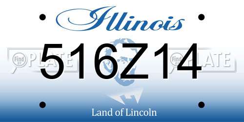 516Z14 Illinois License Plate