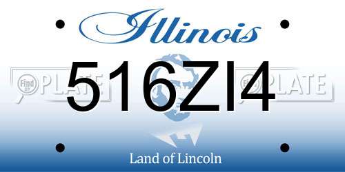 516ZI4 Illinois License Plate