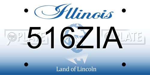 516ZIA Illinois License Plate
