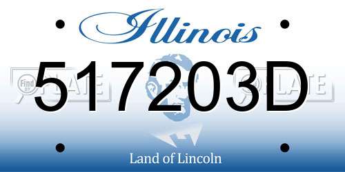 517203D Illinois License Plate