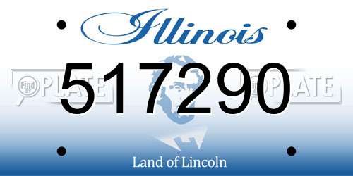 517290 Illinois License Plate