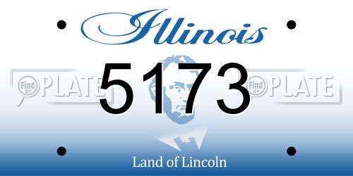 5173 Illinois License Plate