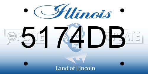 5174DB Illinois License Plate