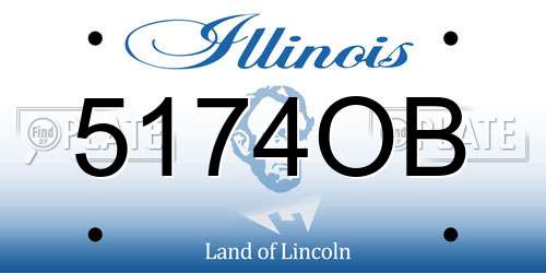 5174OB Illinois License Plate