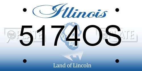 5174OS Illinois License Plate