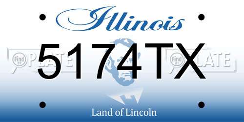 5174TX Illinois License Plate