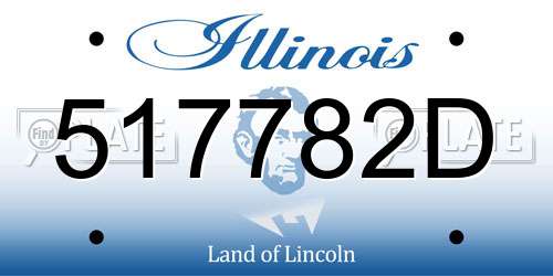 517782D Illinois License Plate