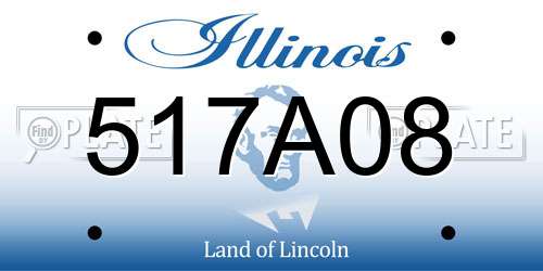 517A08 Illinois License Plate