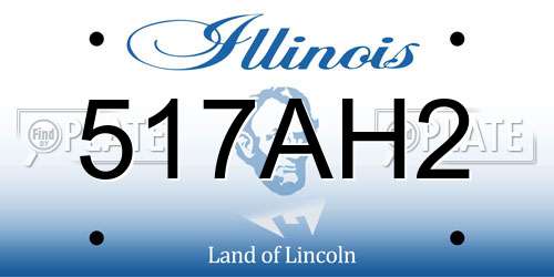 517AH2 Illinois License Plate