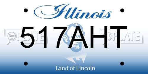 517AHT Illinois License Plate