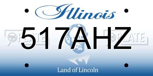 517AHZ Illinois License Plate