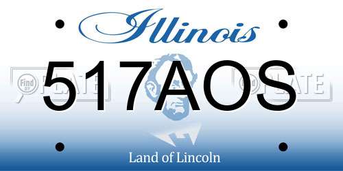 517AOS Illinois License Plate