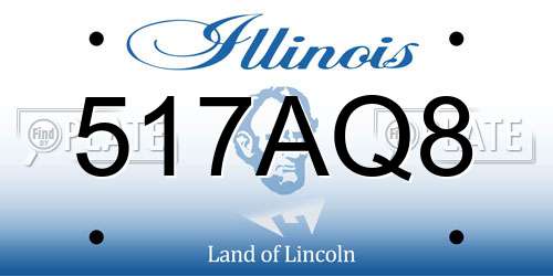517AQ8 Illinois License Plate
