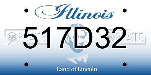517D32 Illinois License Plate