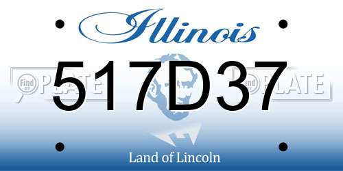 517D37 Illinois License Plate