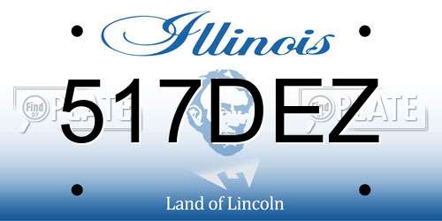 517DEZ Illinois License Plate