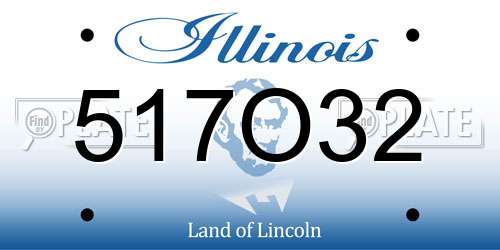 517O32 Illinois License Plate