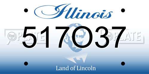 517O37 Illinois License Plate