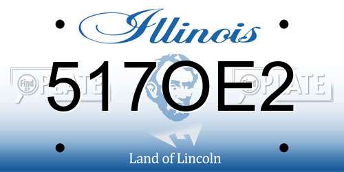 517OE2 Illinois License Plate